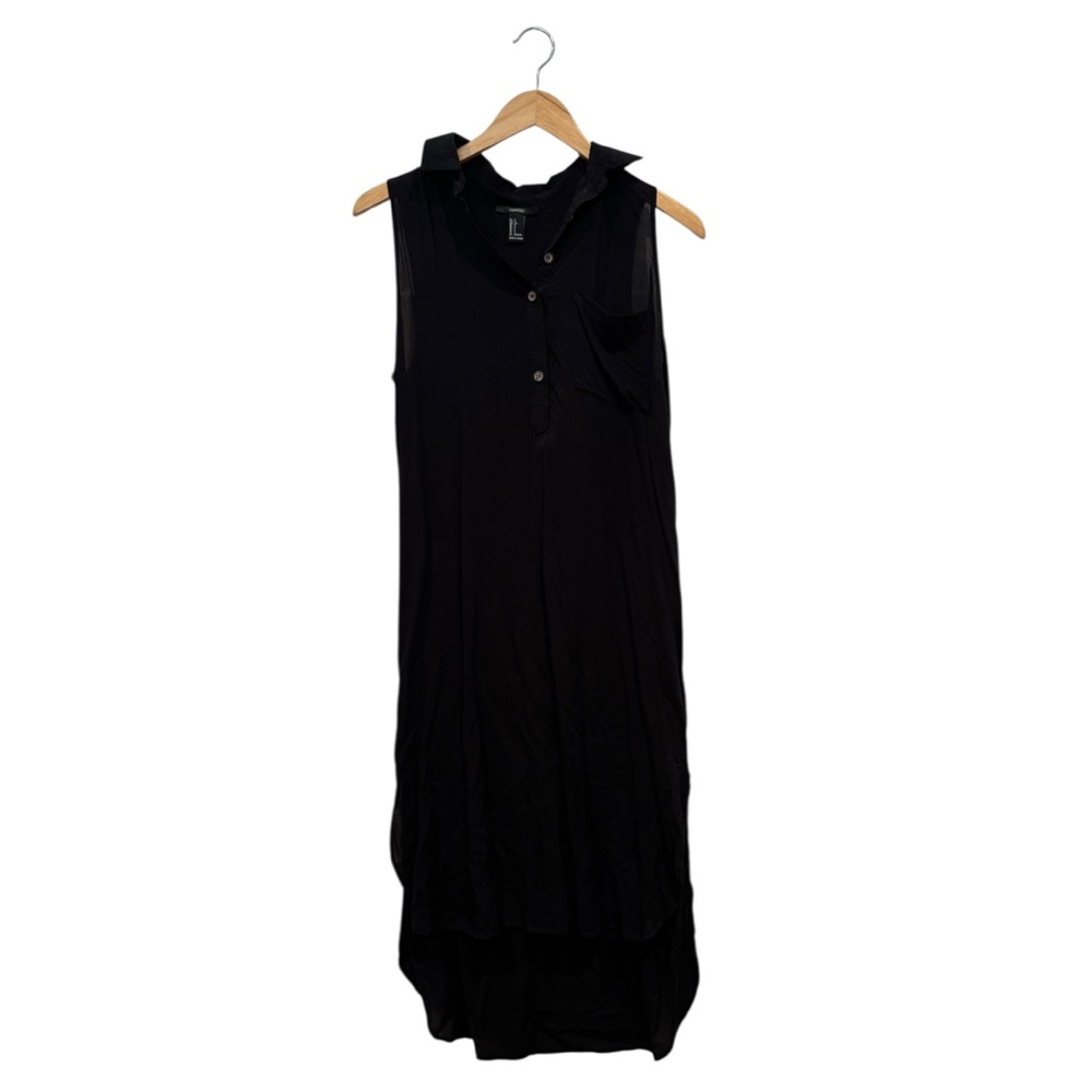 Forever 21 Black High Low Sheer Dress